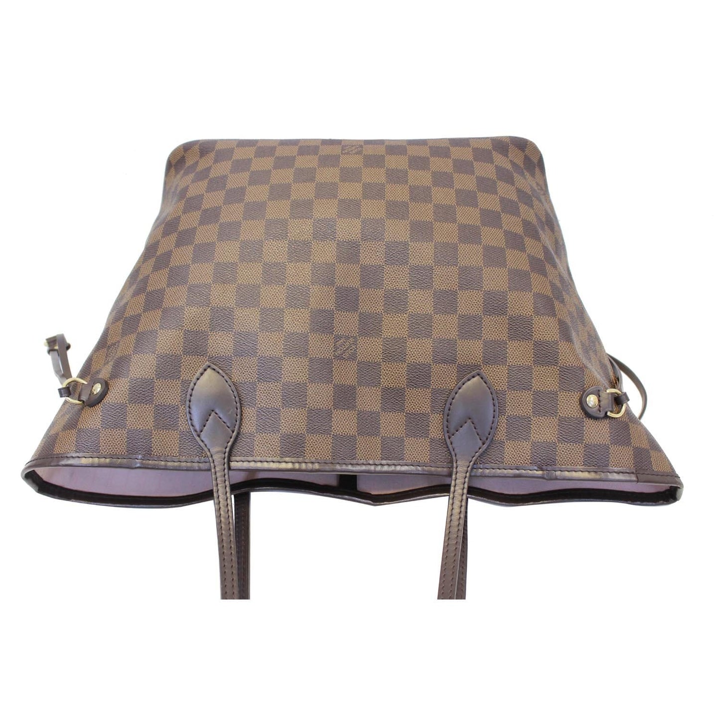 LOUIS VUITTON Neverfull MM Damier Ebene Tote Shoulder Bag Rose Ballerine