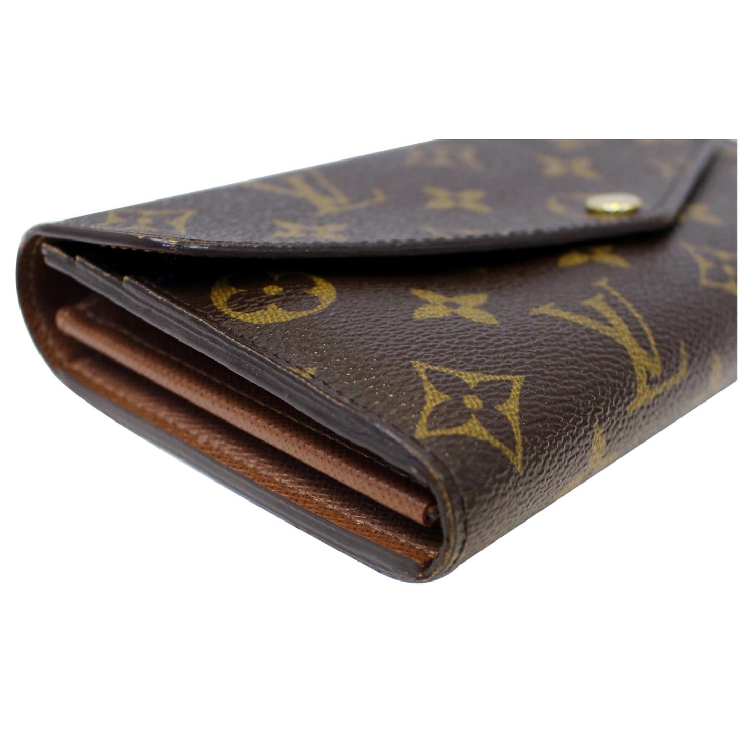 LOUIS VUITTON Sarah NM Monogram Canvas Wallet Brown