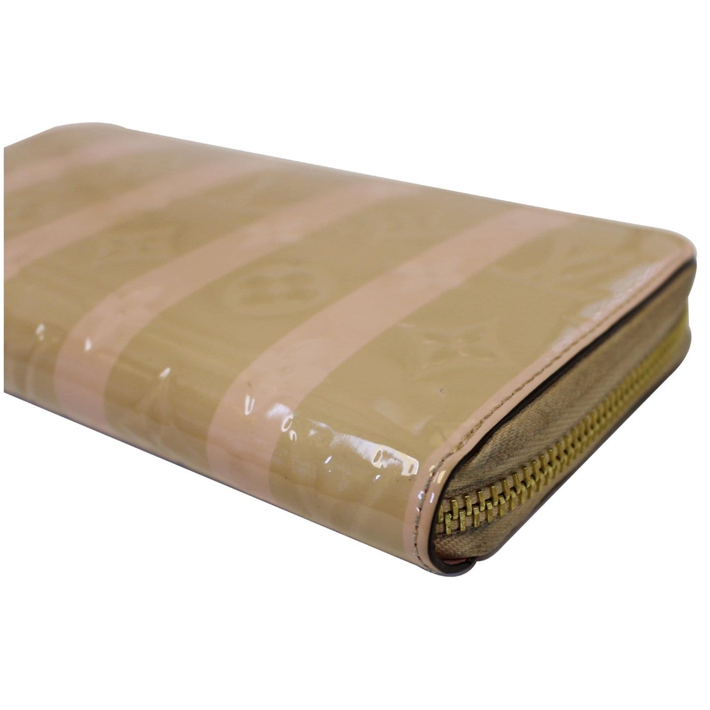 LOUIS VUITTON Vernis Rayures Zippy Wallet Dune - 25% OFF