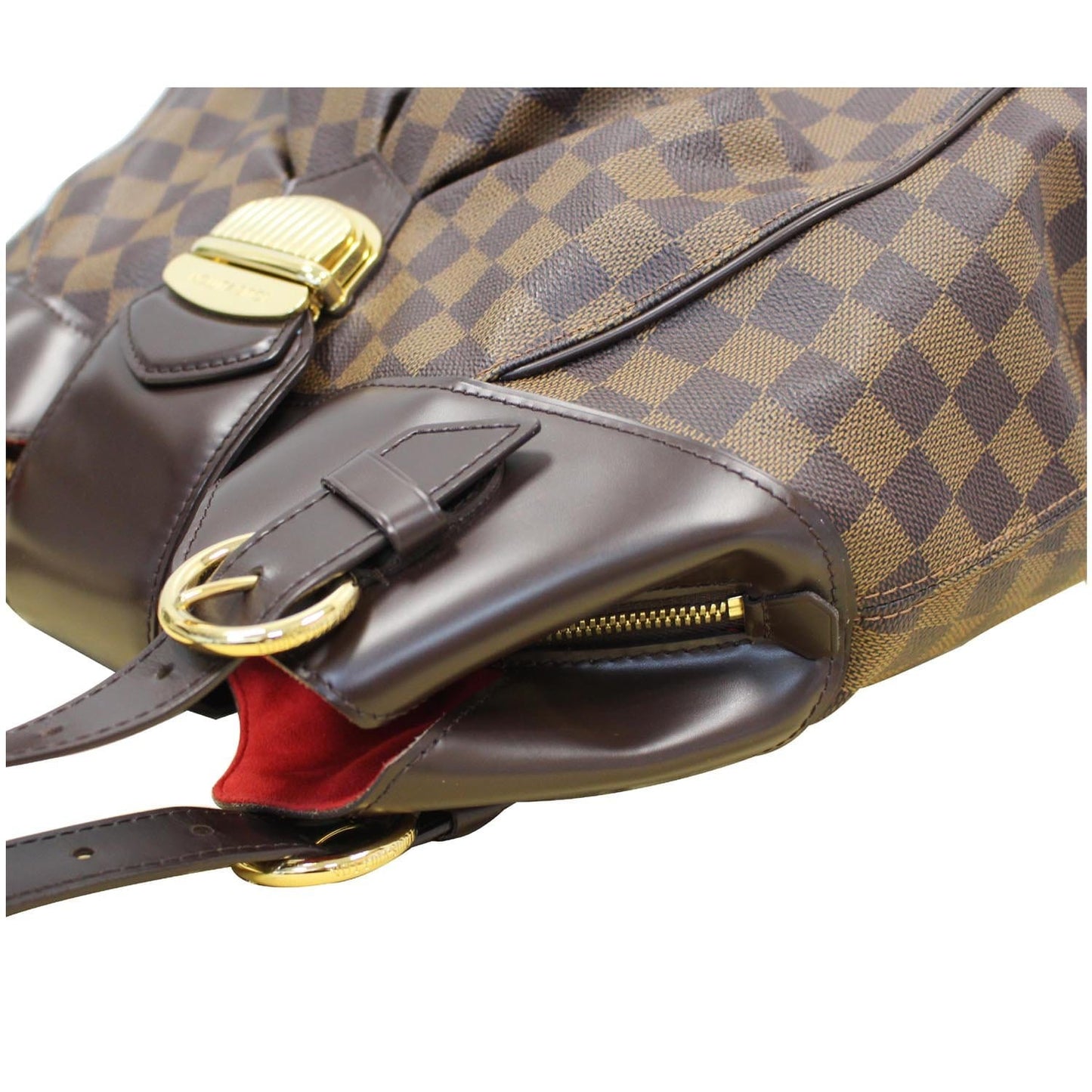 LOUIS VUITTON Sistina GM Damier Ebene Shoulder Bag Brown