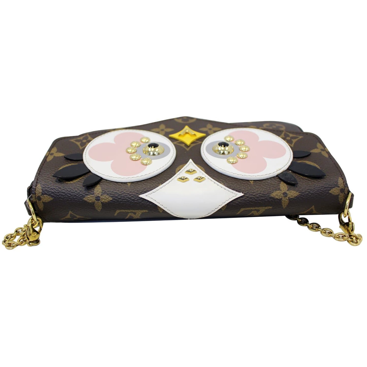 LOUIS VUITTON Pochette Felicie Owl Monogram Chain Crossbody Bag - 20% OFF