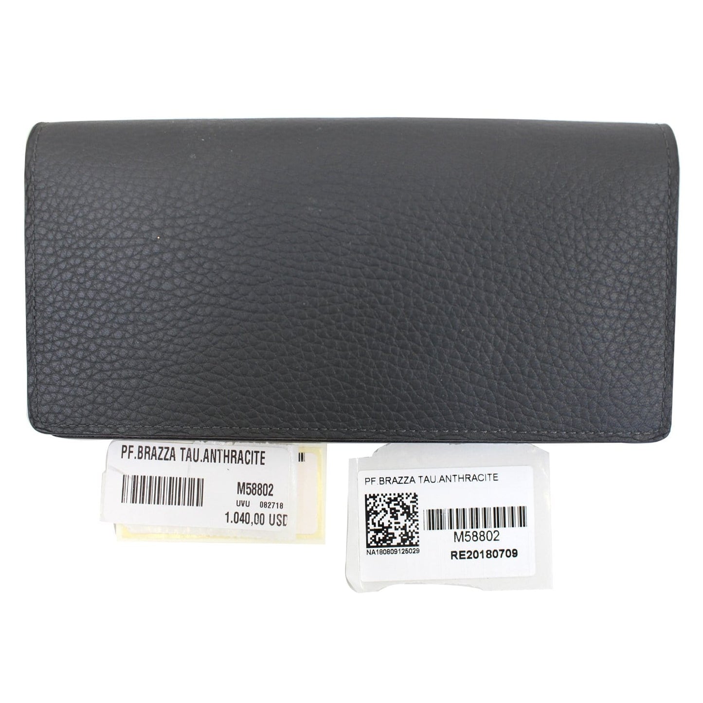 LOUIS VUITTON Brazza Taiga Leather Wallet Grey - Last Call