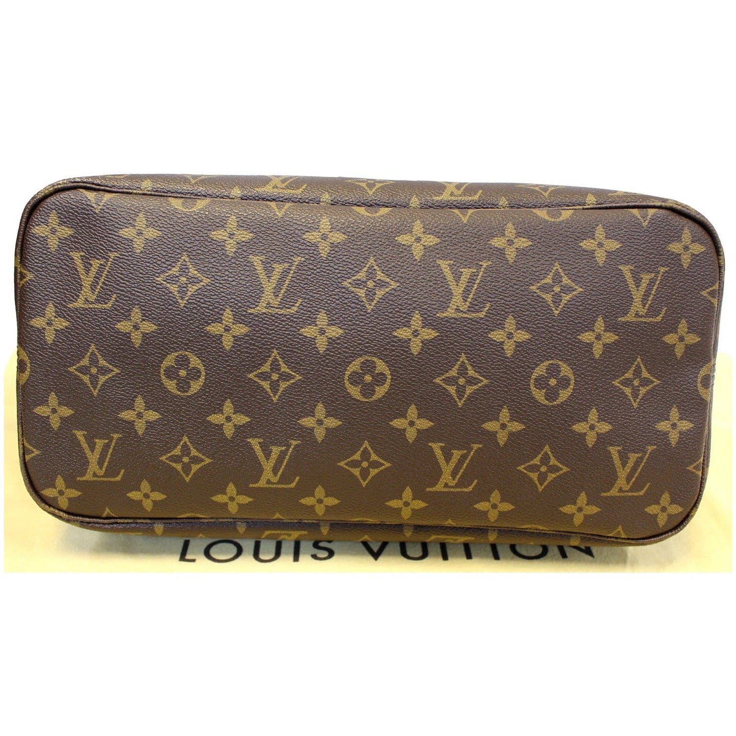 LOUIS VUITTON Neverfull MM Monogram Canvas Tote Shoulder Bag Brown