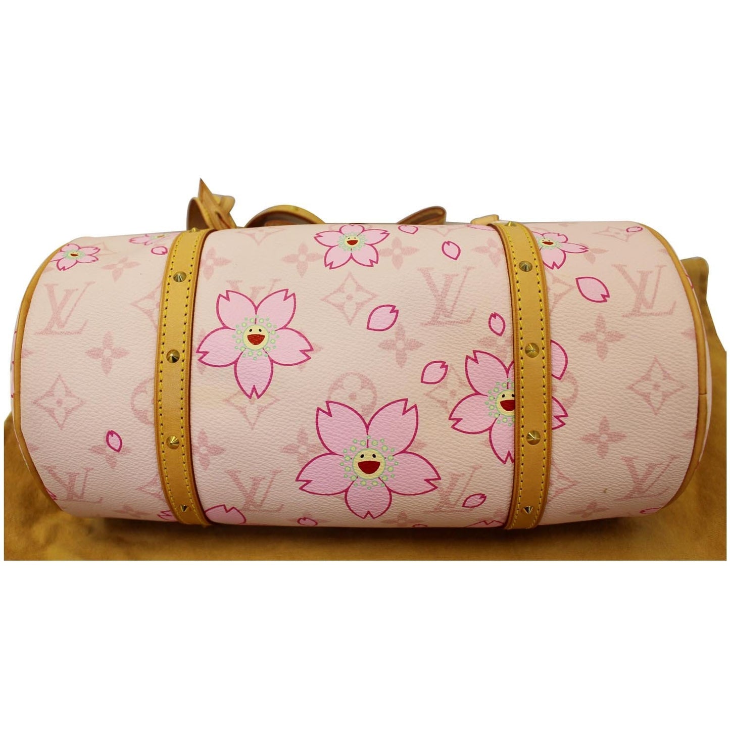 LOUIS VUITTON Papillon Pink Monogram Cherry Blossom Tote Handbag