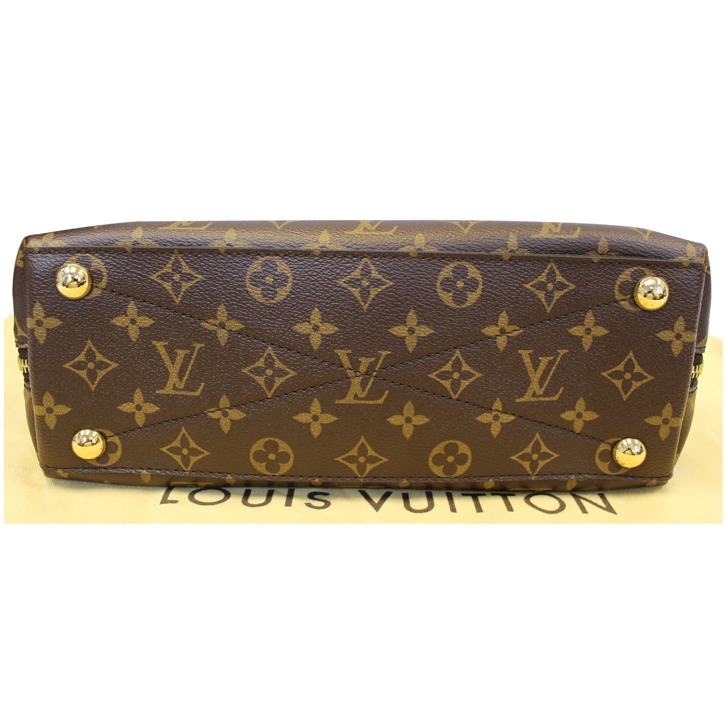 LOUIS VUITTON Voltaire Monogram Canvas Shoulder Bag Brown