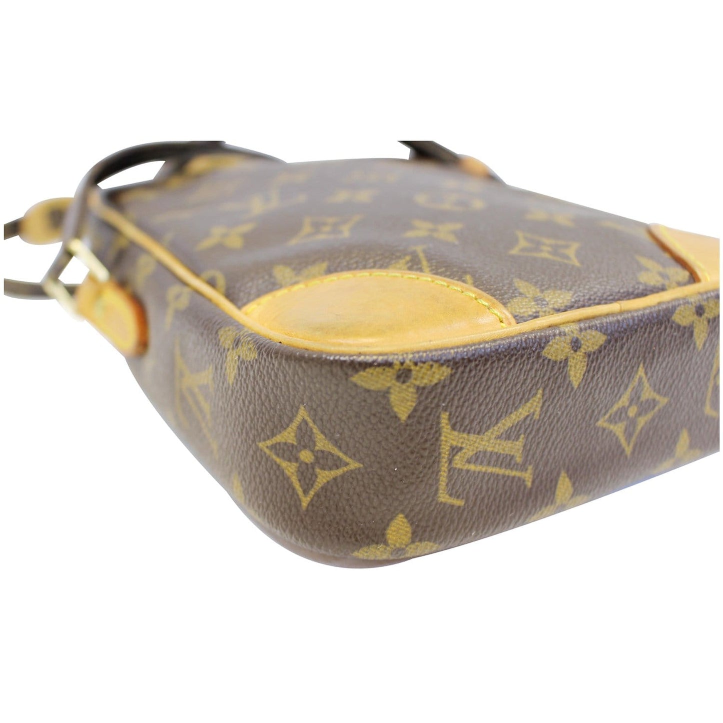 LOUIS VUITTON Danube Monogram Canvas Crossbody Bag Brown
