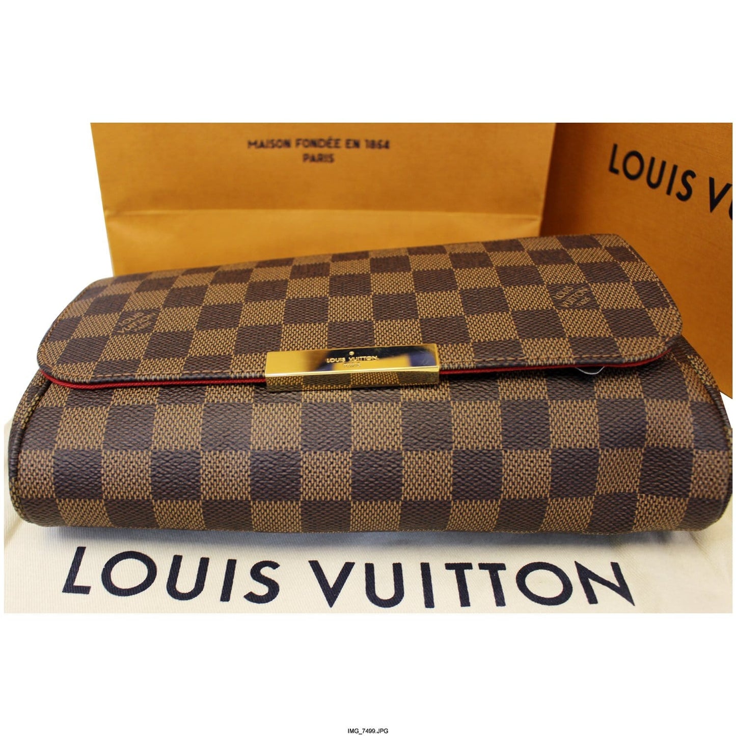 LOUIS VUITTON Favorite MM Damier Ebene Shoulder Crossbody Bag