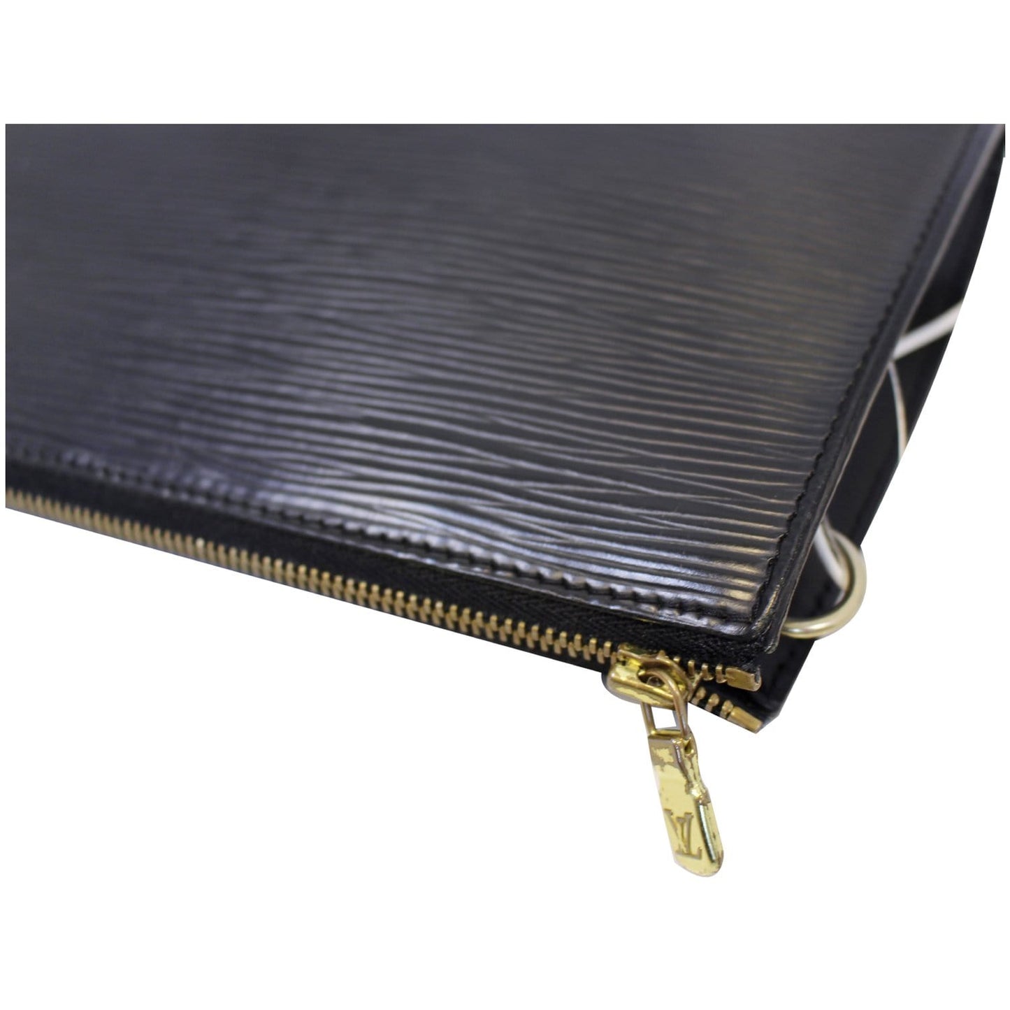 LOUIS VUITTON Pochette Accessoires Epi Leather Pouch Black