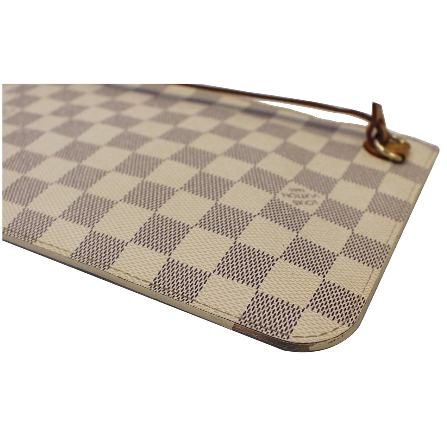 LOUIS VUITTON Pochette Wristlet Pouch Damier Azur Neverfull MM/GM Rose Ballerine