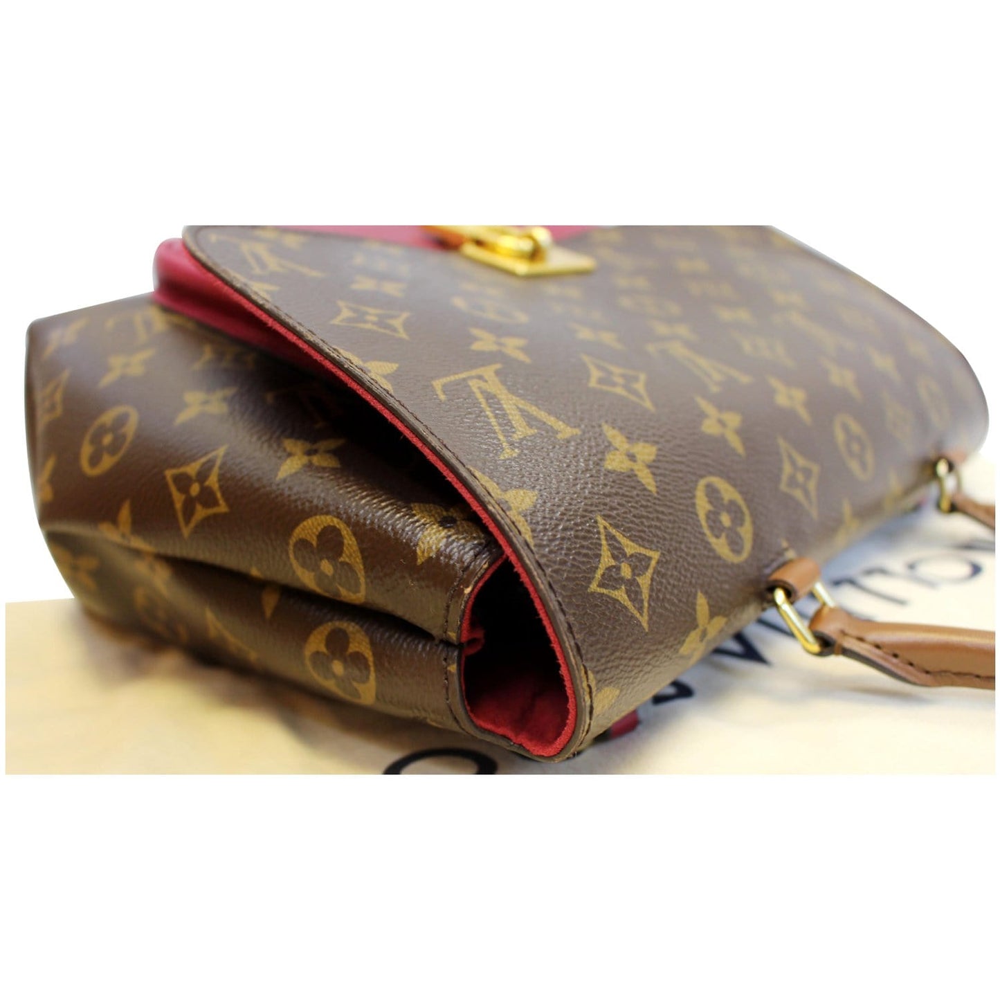 LOUIS VUITTON Marignan Monogram Canvas Messenger Shoulder Bag Lie De Vin