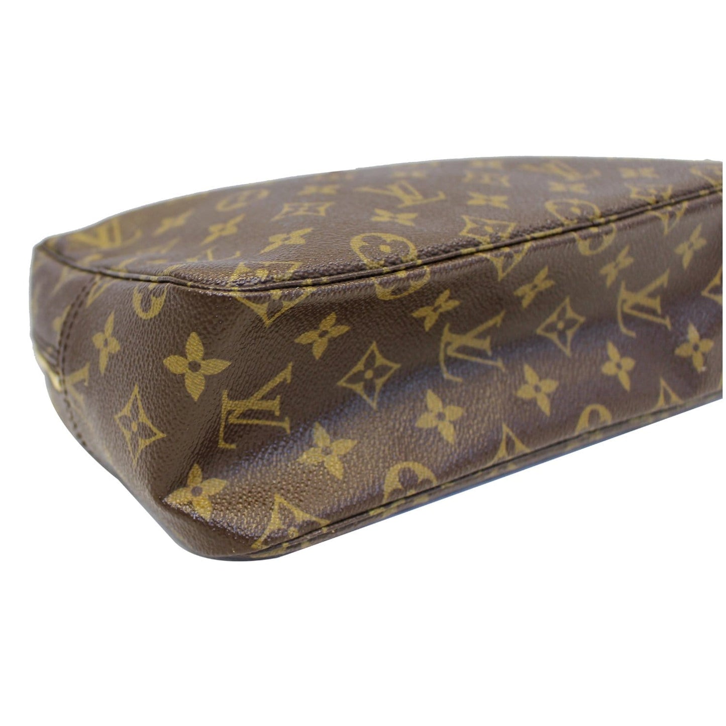 LOUIS VUITTON Trousse Toilette 28 Monogram Canvas Cosmetic Pouch Brown