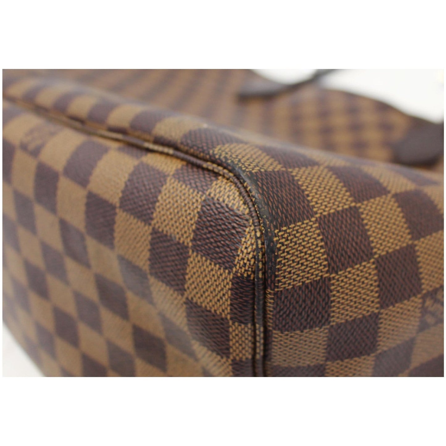 LOUIS VUITTON Neverfull GM Damier Ebene Tote Shoulder Bag Brown