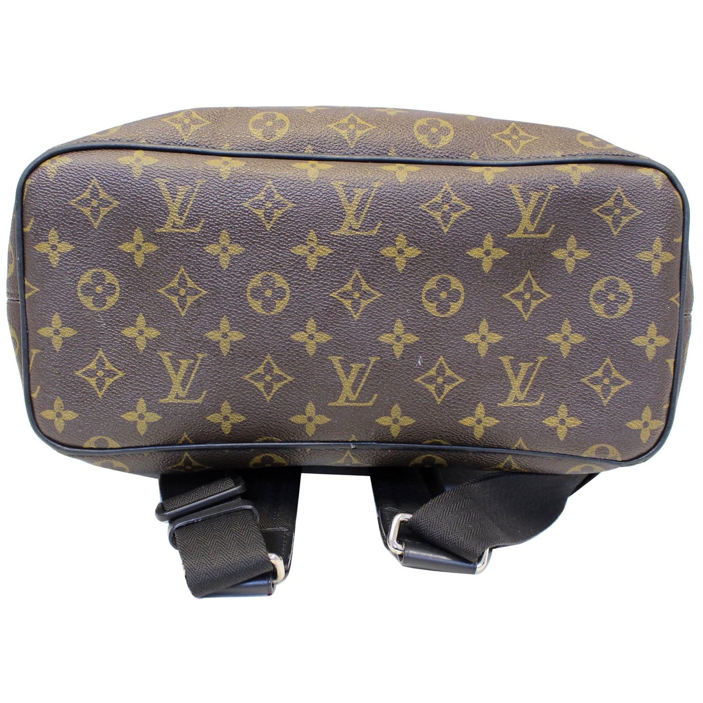 LOUIS VUITTON Palk Monogram Macassar Canvas Backpack Bag Black