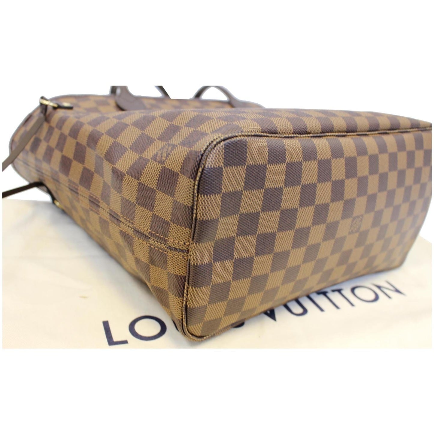 LOUIS VUITTON Neverfull MM Damier Ebene Brown Tote Bag