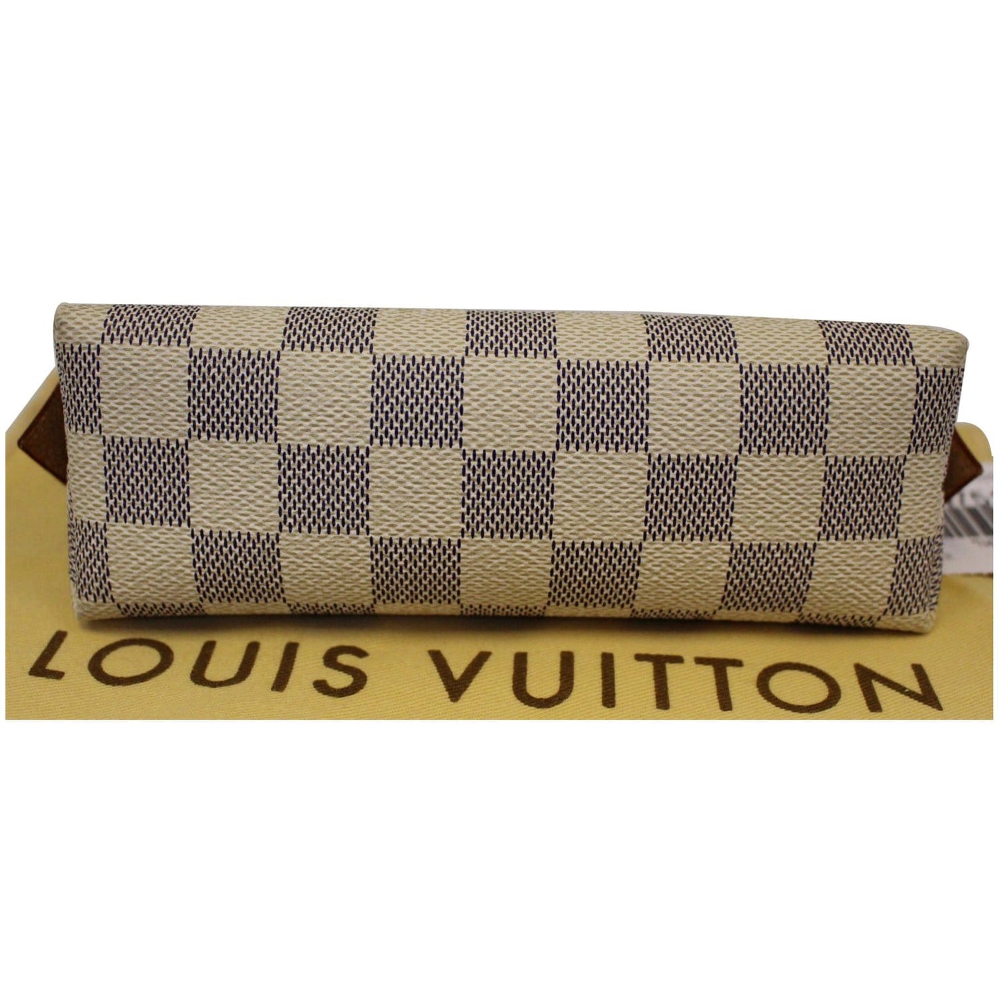 LOUIS VUITTON Damier Azur Cosmetic Pouch White