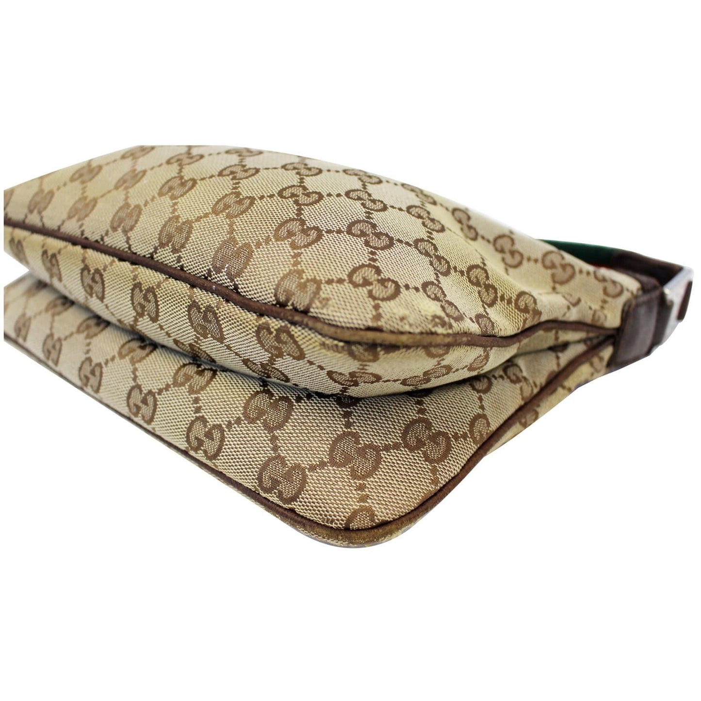 GUCCI GG Canvas Horsebit Hobo Bag Beige