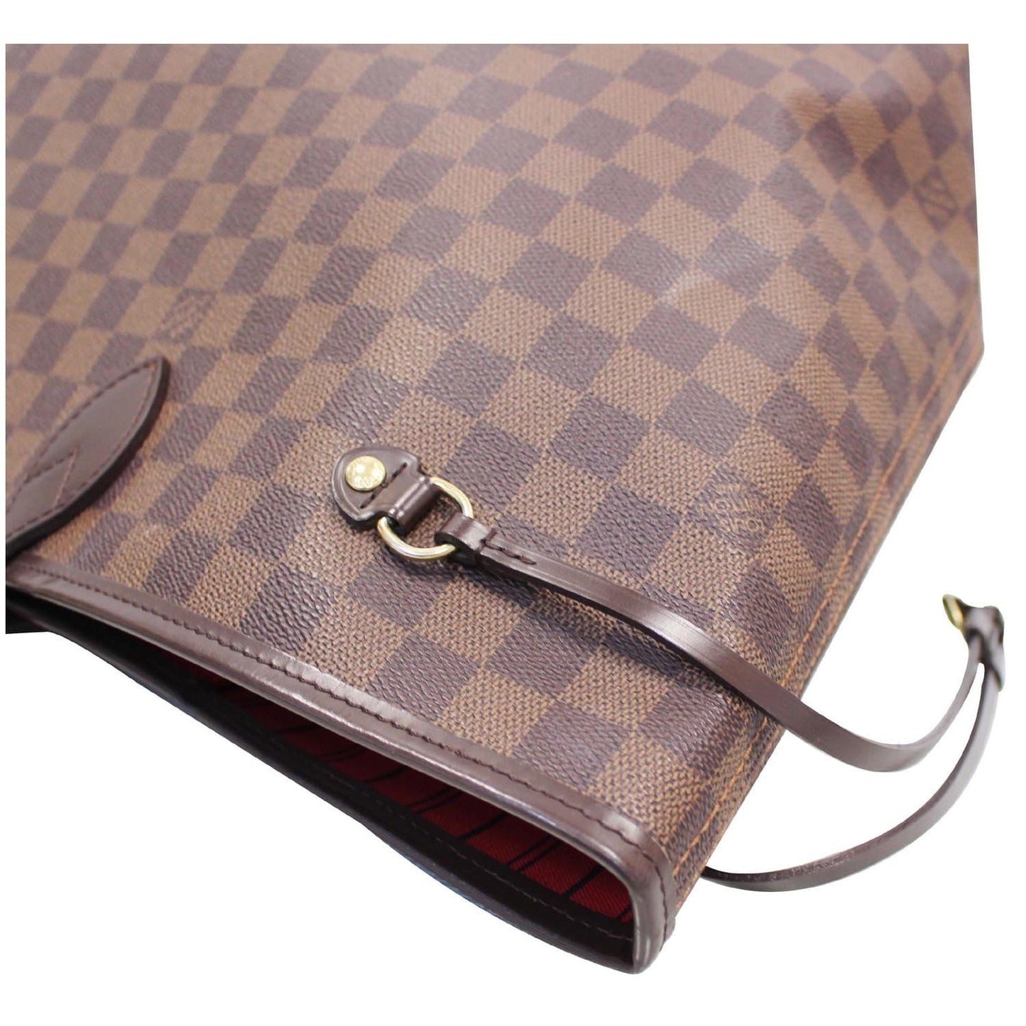 LOUIS VUITTON Neverfull GM Damier Ebene Tote Shoulder Bag Brown