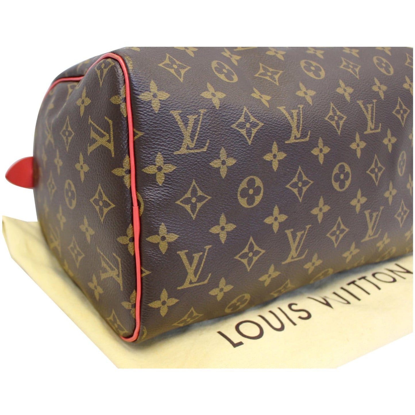Louis Vuitton Totem Speedy 30 Monogram Canvas Satchel Bag Brown