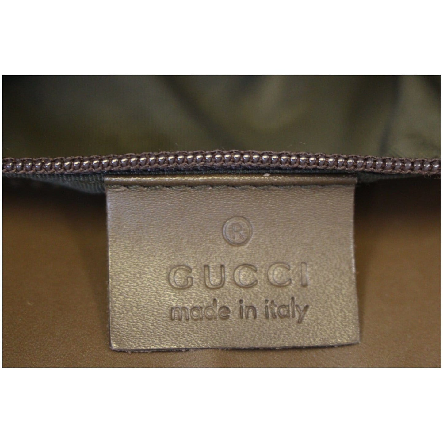 GUCCI GG Canvas Tote Shoulder Bag Brown