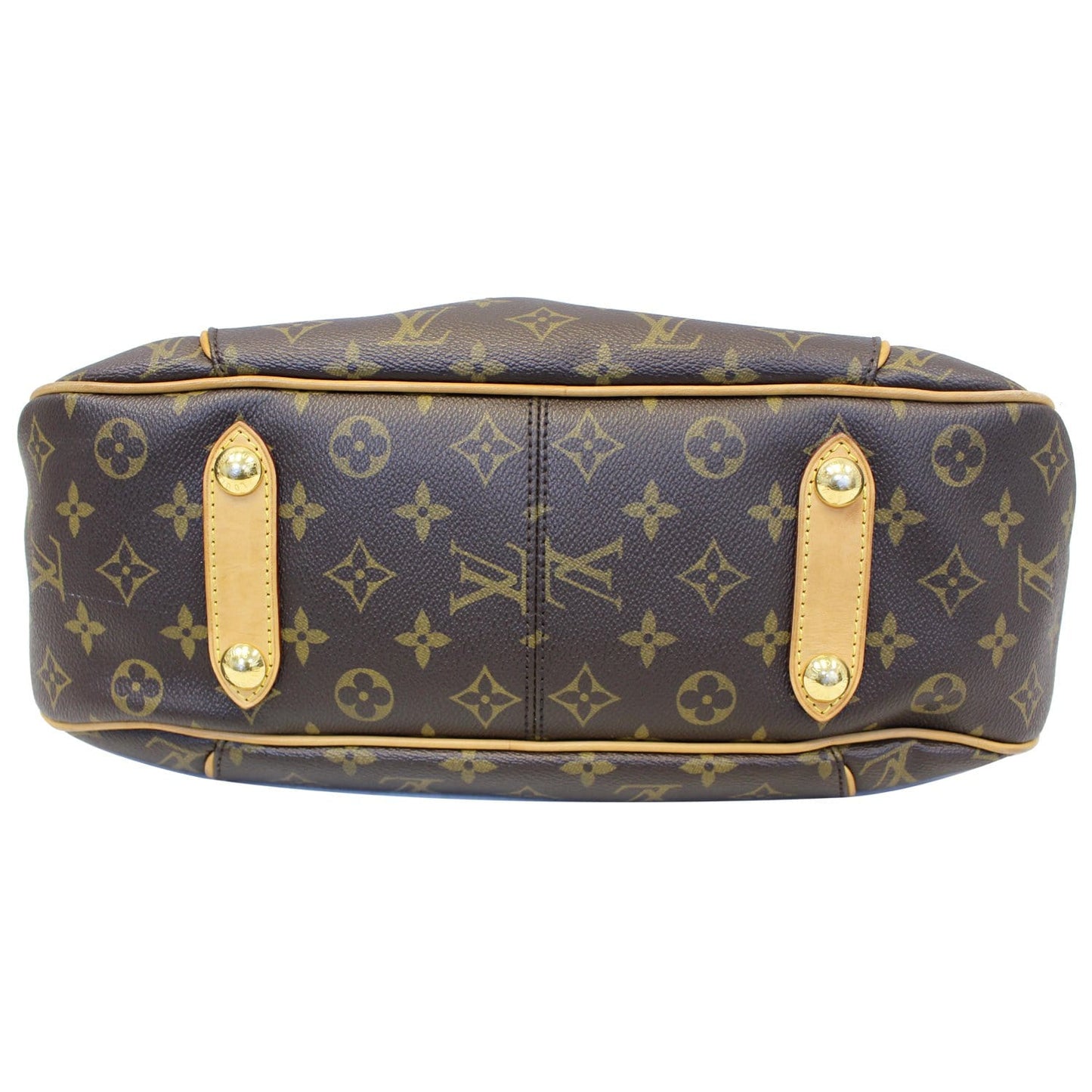 LOUIS VUITTON Galliera PM Monogram Canvas Shoulder Handbag Brown