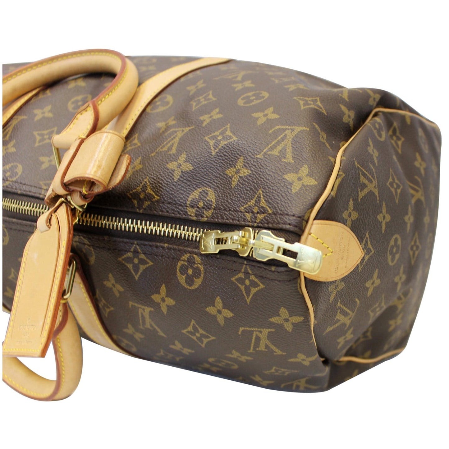 LOUIS VUITTON Keepall 45 Monogram Canvas Duffle Travel Bag Brown