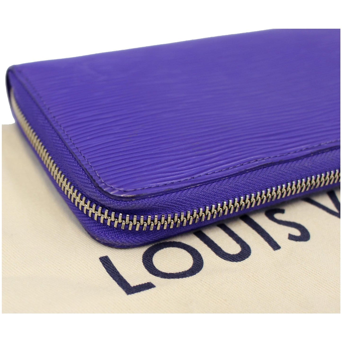 LOUIS VUITTON Zippy Organizer Epi Leather Wallet Blue