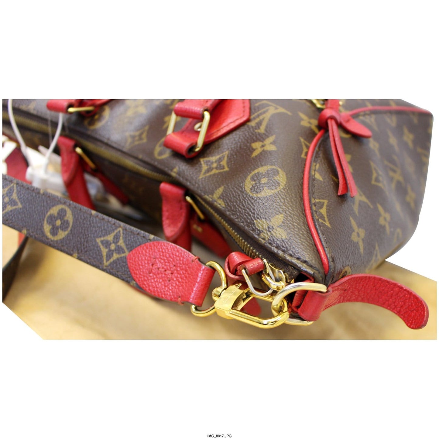 LOUIS VUITTON Tournelle PM Monogram Canvas Shoulder Handbag Cerise - 25% OFF