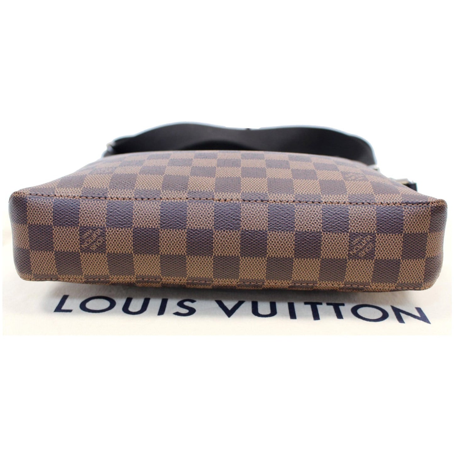 LOUIS VUITTON Jake PM Damier Ebene Messenger Bag Brown