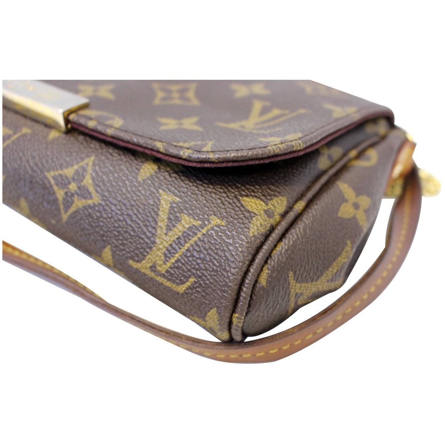 LOUIS VUITTON Favorite PM Monogram Canvas Crossbody Bag Brown