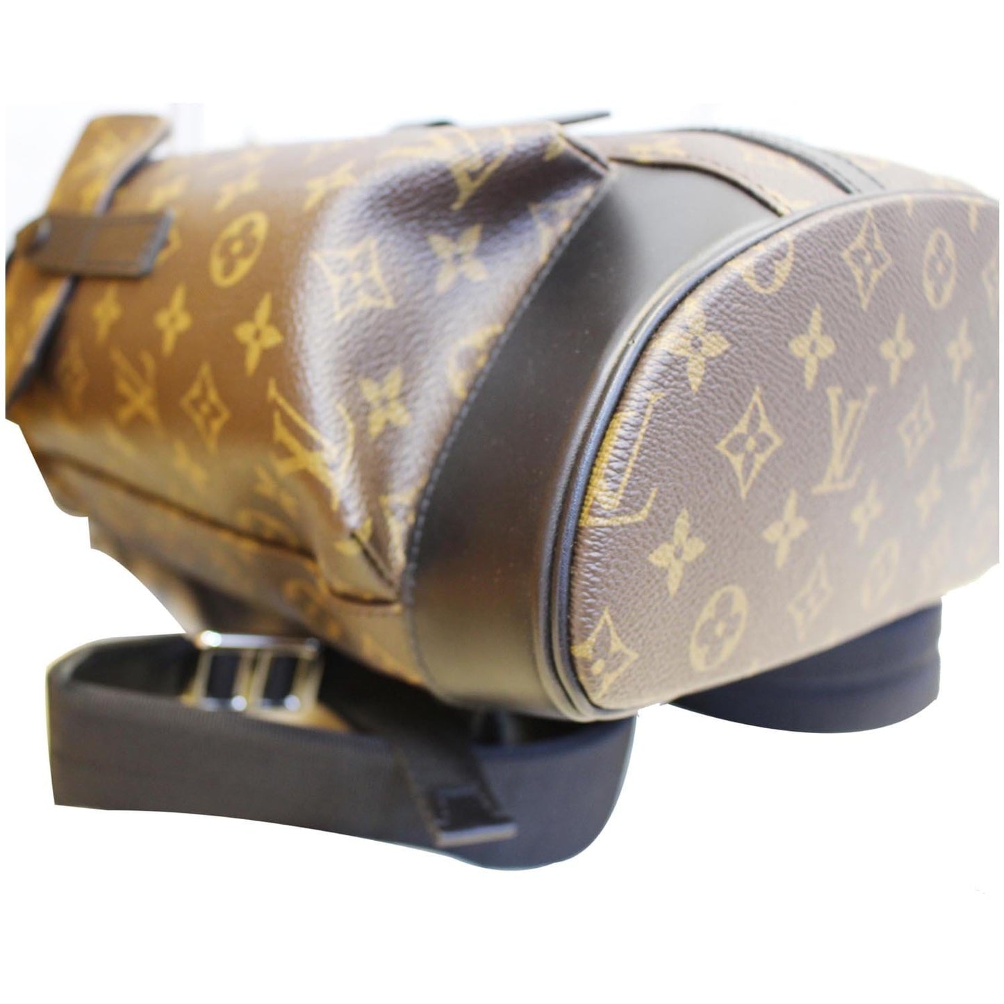 LOUIS VUITTON Christopher PM Monogram Macassar Canvas Backpack Bag Brown