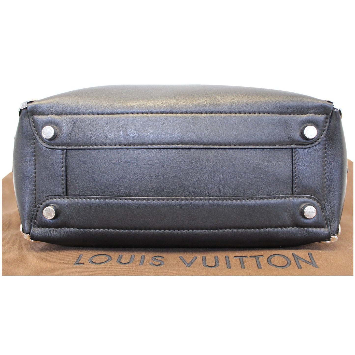 LOUIS VUITTON Garance Smooth Calfskin Leather Satchel Bag Black - 20% OFF