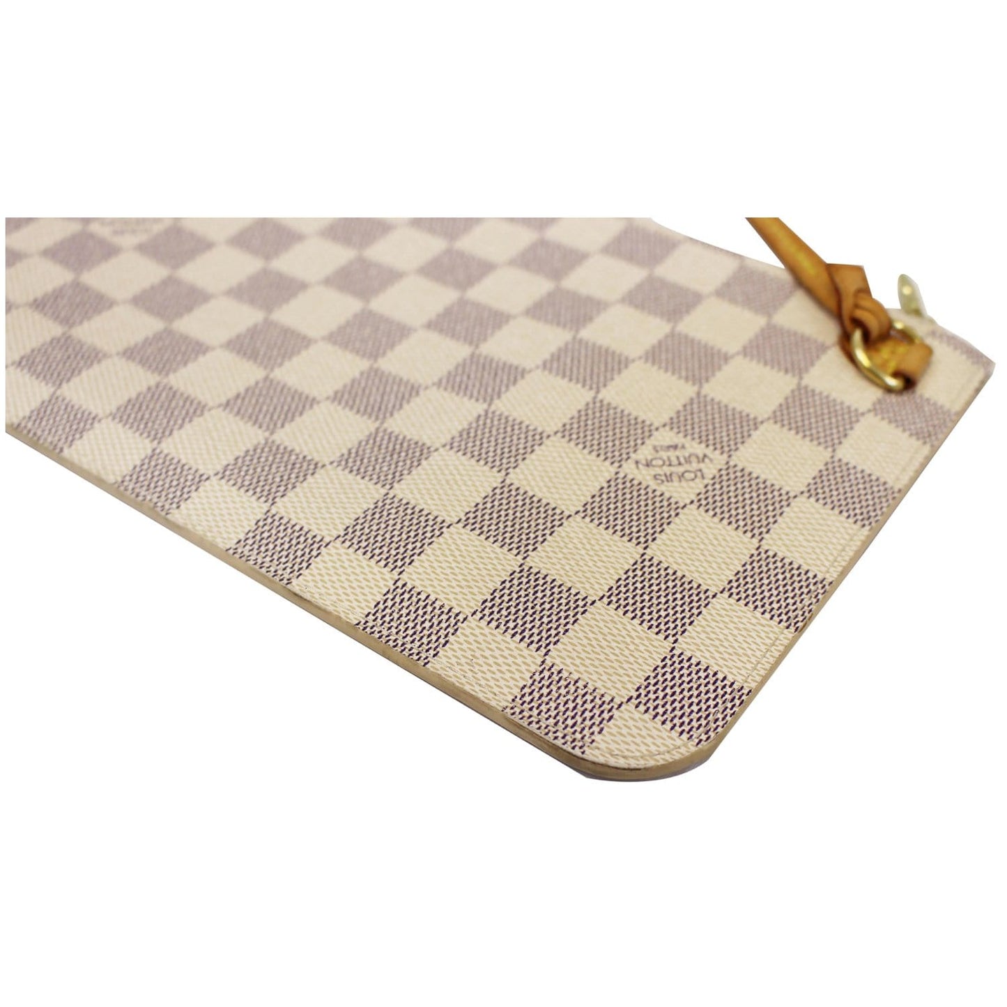 LOUIS VUITTON Pochette Wristlet Pouch Neverfull MM Damier Azur