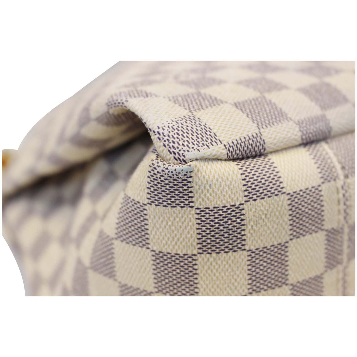 LOUIS VUITTON Artsy MM Damier Azur Shoulder Bag White