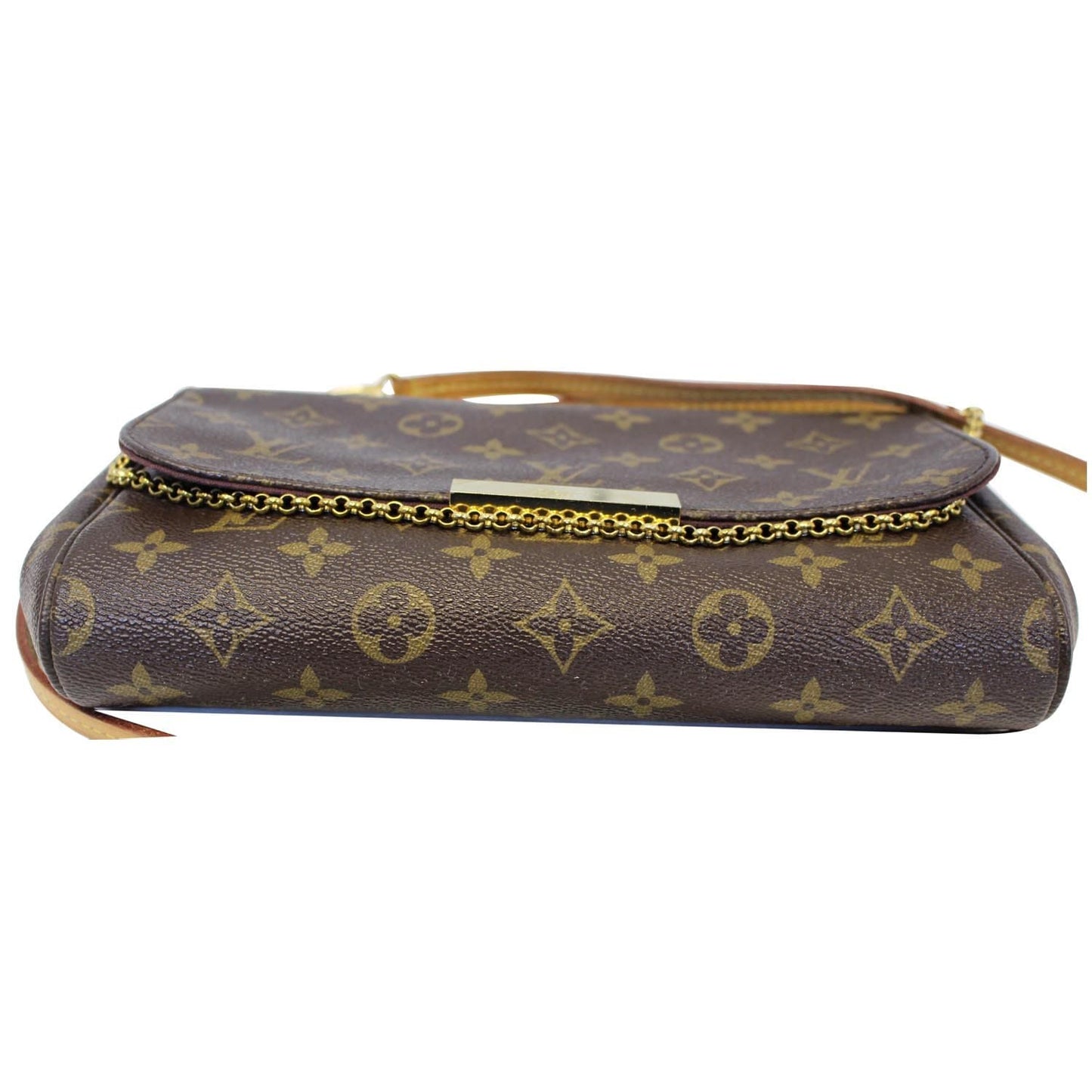 LOUIS VUITTON Favorite MM Monogram Canvas Crossbody Bag Brown