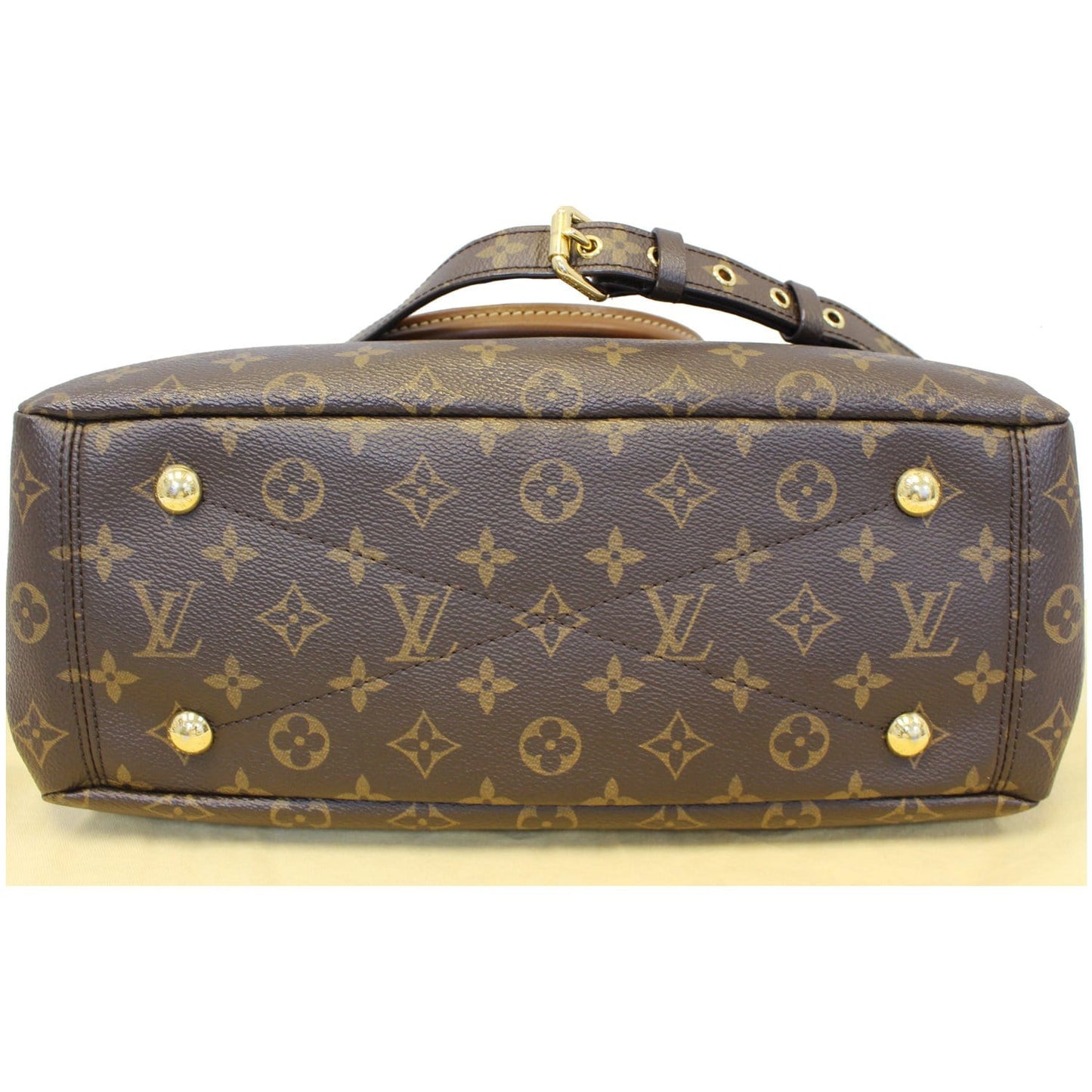 LOUIS VUITTON Pallas Monogram Canvas 2Way Shoulder Bag Brown