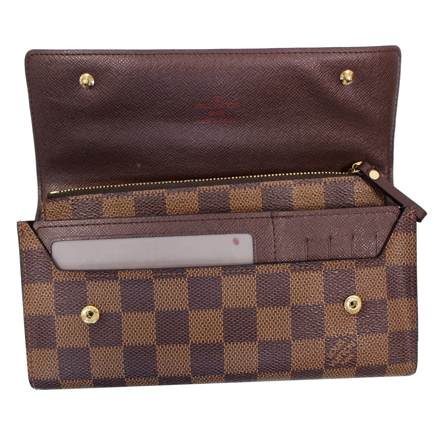 LOUIS VUITTON Modulable Damier Ebene Portefeuille Long Wallet Brown