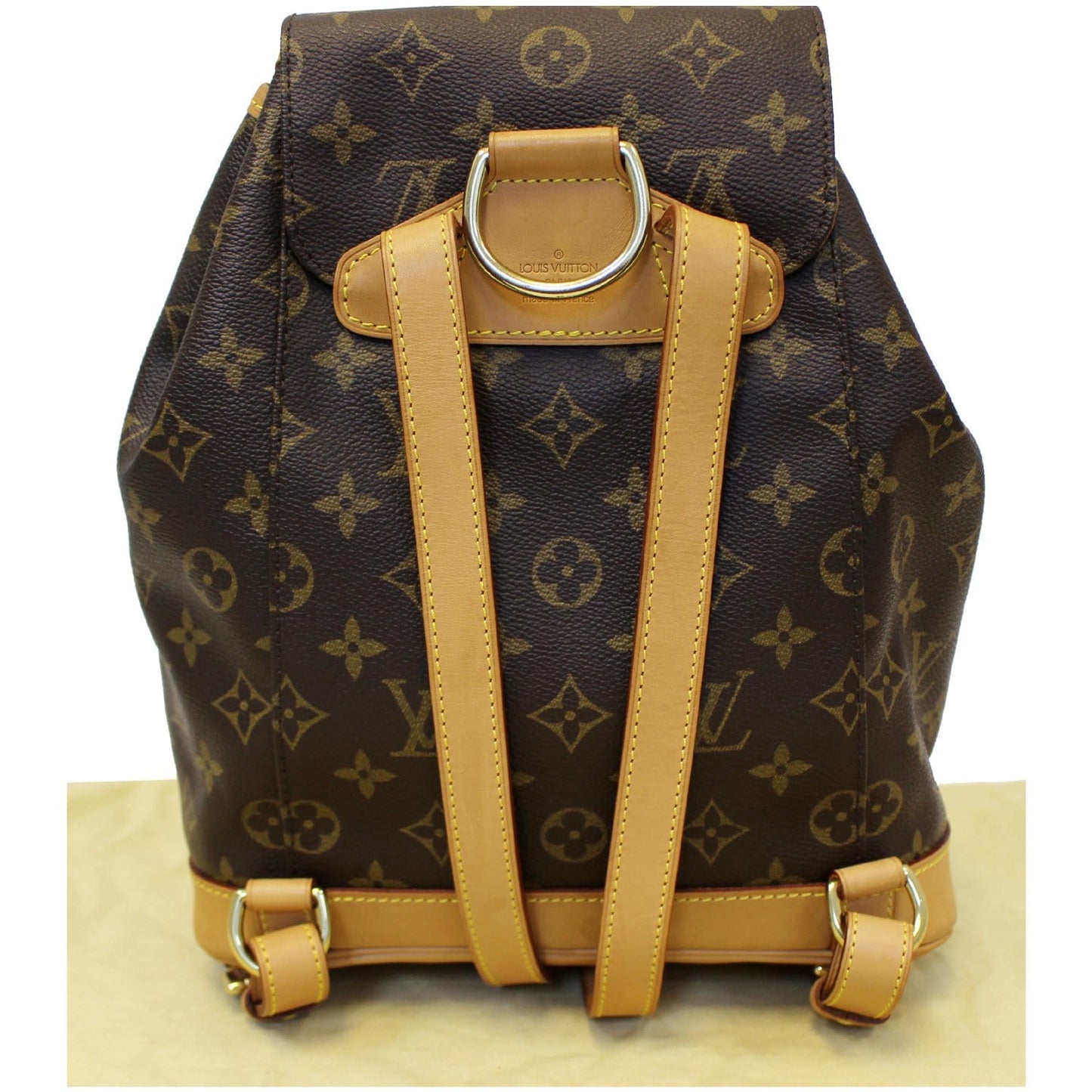 LOUIS VUITTON Montsouris MM Monogram Canvas Backpack Bag Brown