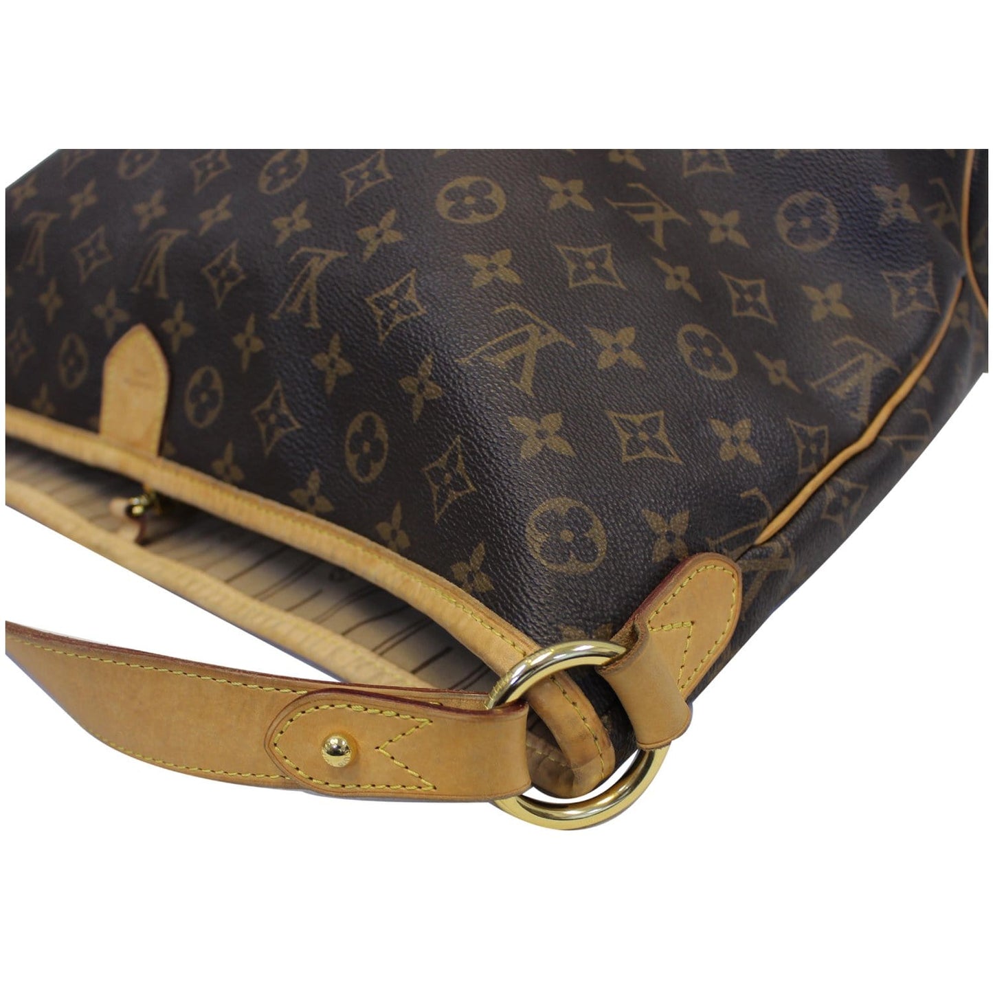 LOUIS VUITTON Delightful MM Monogram Canvas Shoulder Bag Brown