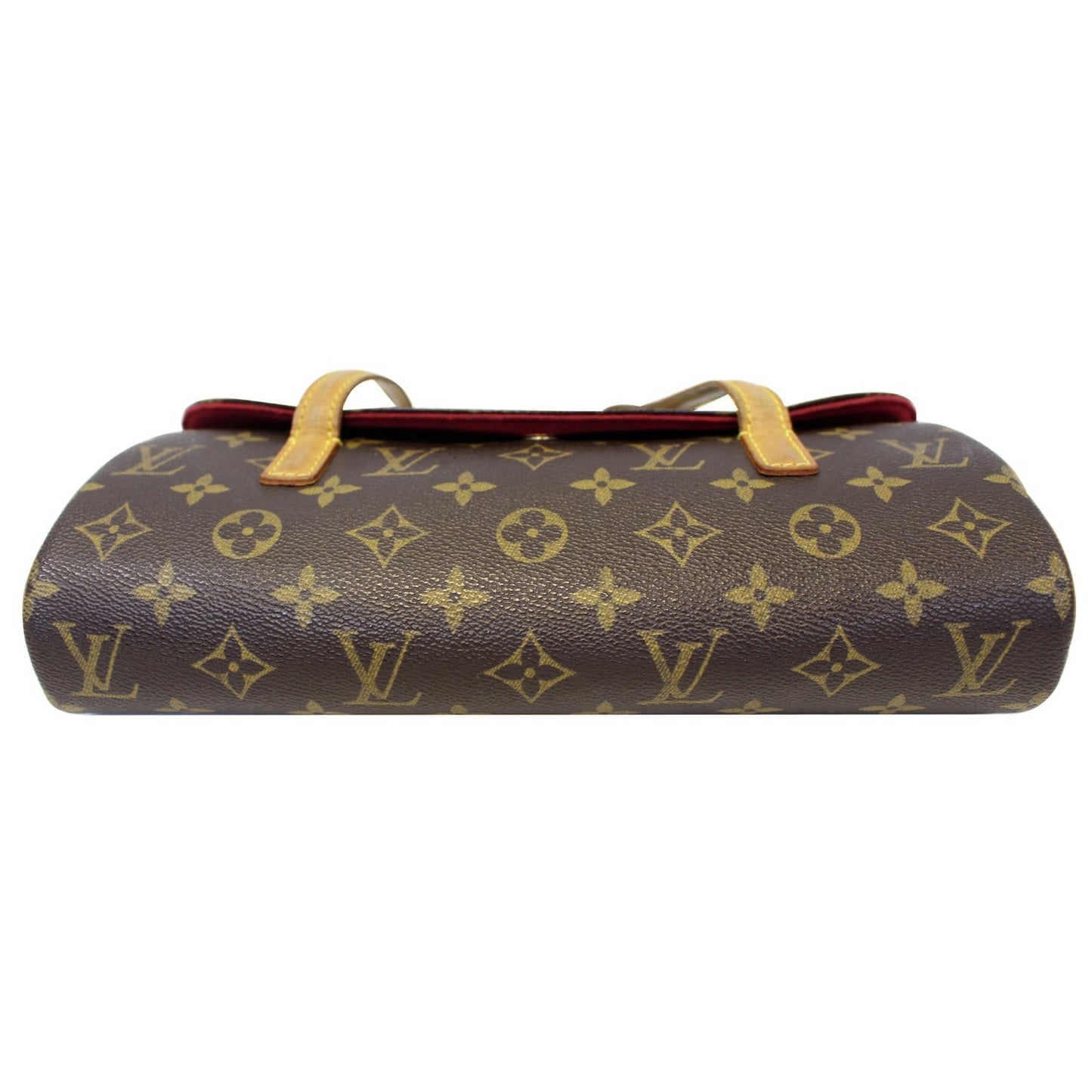 LOUIS VUITTON  Sonatine Monogram Canvas Satchel Bag Brown