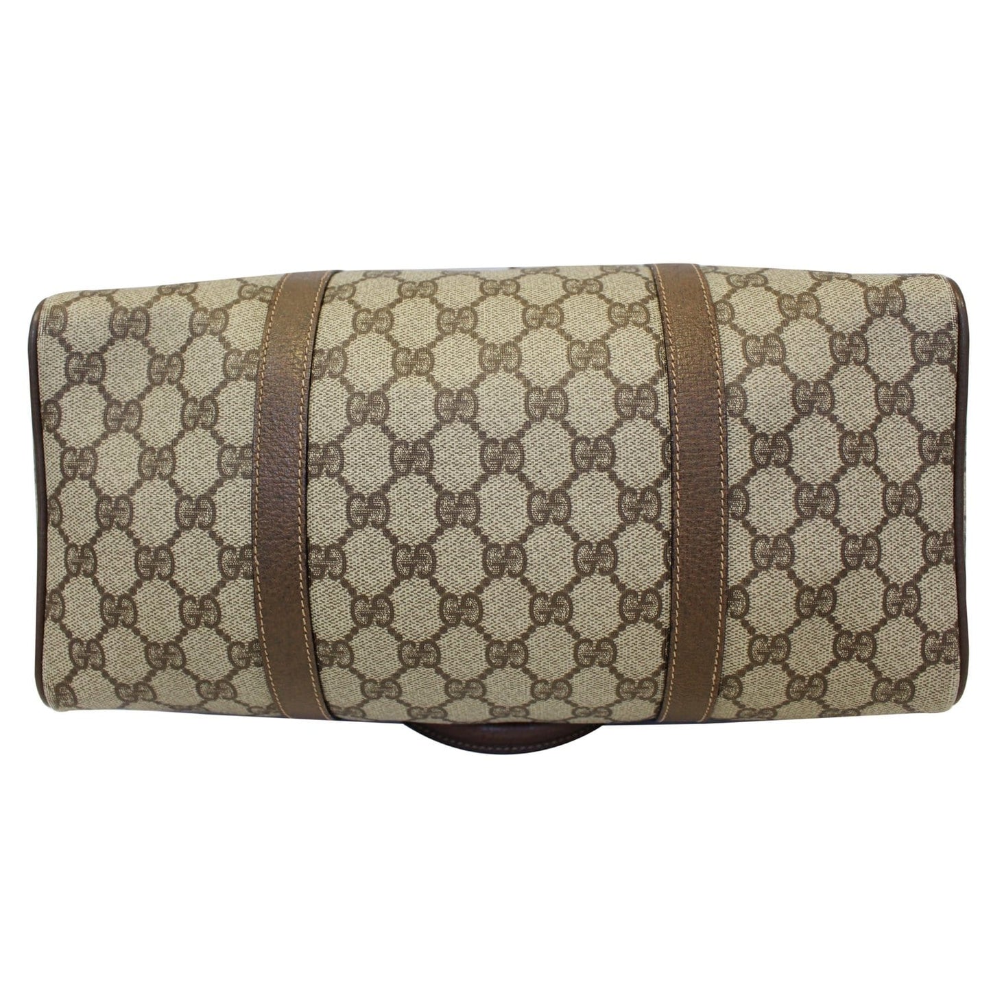 GUCCI GG Canvas Boston Satchel Bag Brown