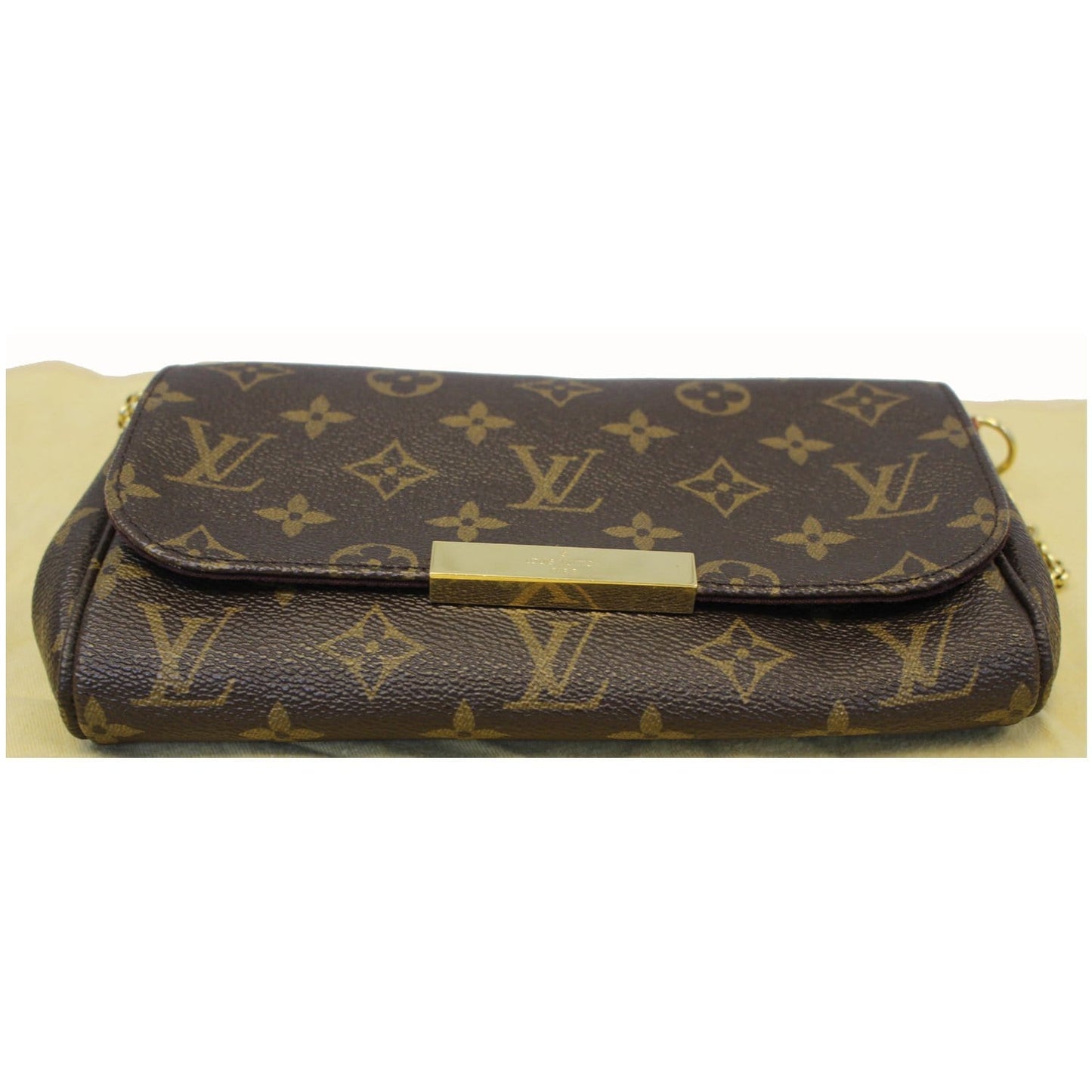 LOUIS VUITTON Favorite PM Monogram Canvas Crossbody Bag Brown