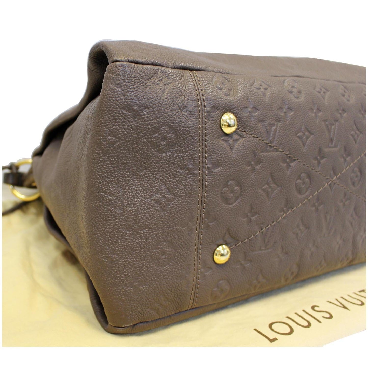 LOUIS VUITTON Artsy MM Monogram Empreinte Leather Shoulder Bag Terre