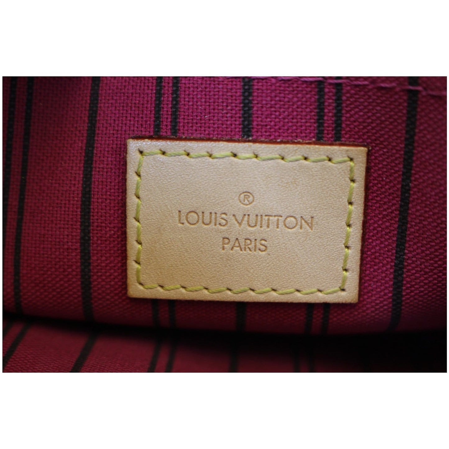 LOUIS VUITTON Pochette Wristlet Pouch Monogram Canvas Neverfull Fuchsia