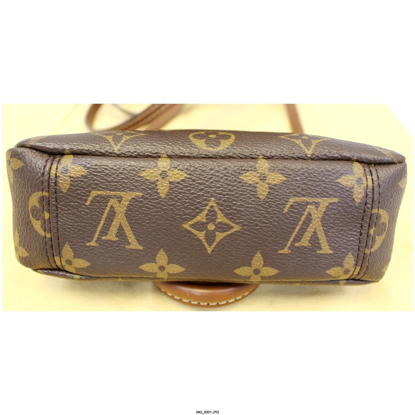 LOUIS VUITTON Nano Pallas Monogram Canvas Shoulder Crossbody Bag