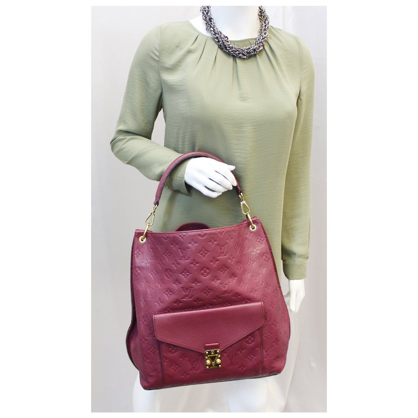 LOUIS VUITTON Metis Monogram Empreinte Hobo Bag Purple