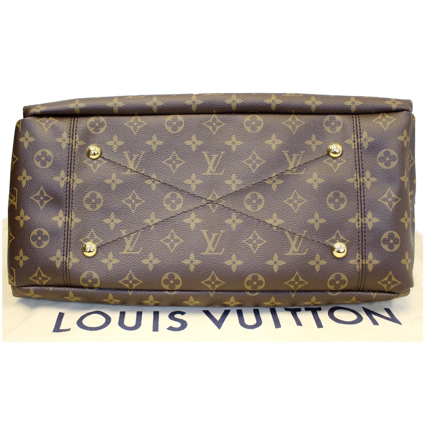 LOUIS VUITTON Artsy MM Monogram Canvas Shoulder Bag Brown