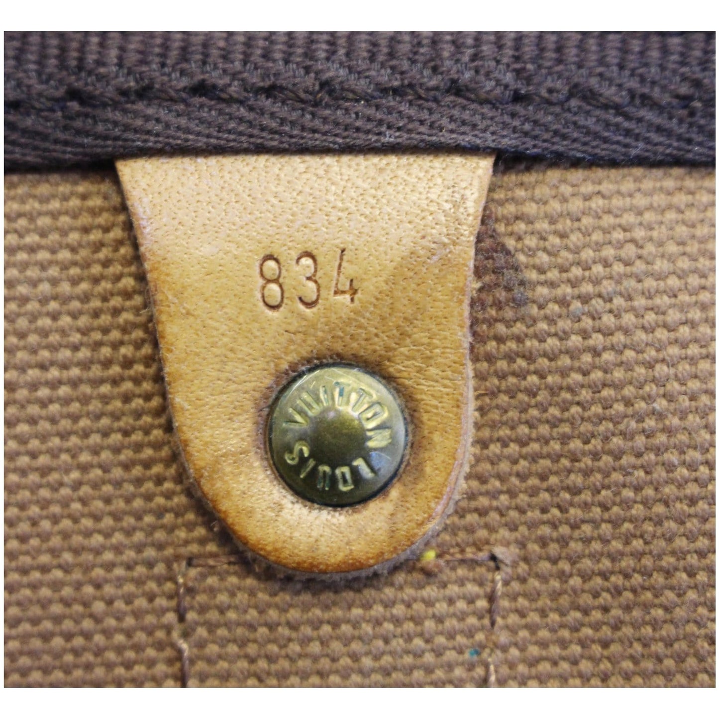 LOUIS VUITTON Keepall 55 Monogram Canvas Travel Bag Brown Vintage