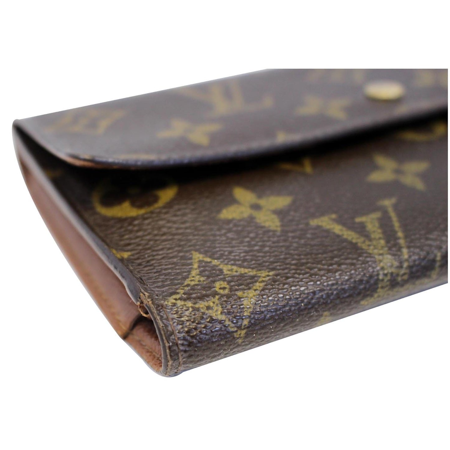 LOUIS VUITTON Porte Tresor International Monogram Canvas Wallet Brown