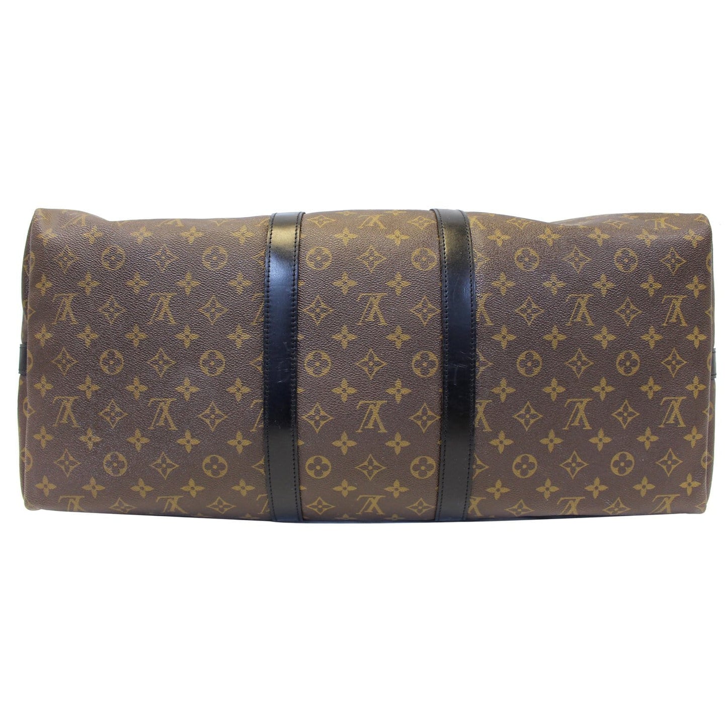 LOUIS VUITTON Keepall Bandouliere 55 Monogram Macassar Travel Bag Brown