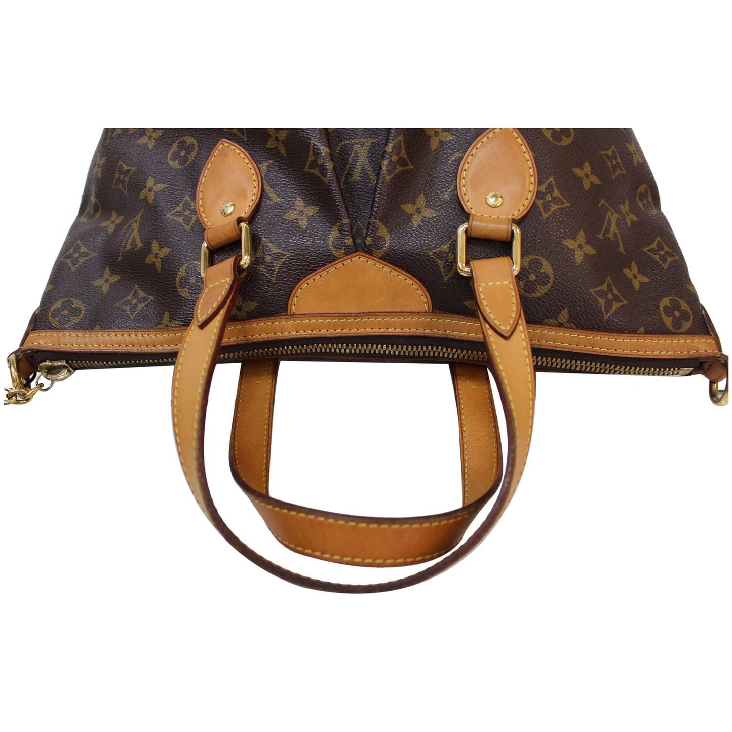 LOUIS VUITTON Palermo PM Monogram Canvas Shoulder Bag Brown